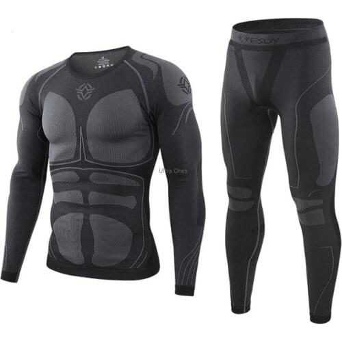 Tactical Military Winter Thermal Underwear Mens Keep Warm Sleep Skiing Cycling Hiking Tight Underwear Set Training Cs Army Suit