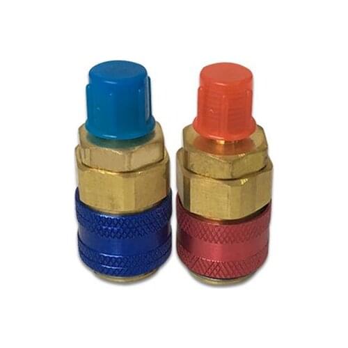 High-end Universal R134a Low Pressure Side Quick Coupler Brass Connector Adapter Quick Coupler Set Manifold Conversion Kit