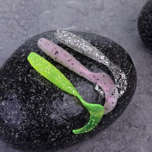 WALK FISH 10PCS/Lot Fishing Soft Lures 65mm 2.7g Grub Artificial Soft Bait Predator Tackle Soft Fishing Lure Worm Wobbles