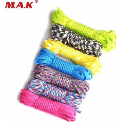 100FT 550 Paracord Rope Camping Paracord Lanyard Accessories Parachute Deg For Camping Equipment & Survival