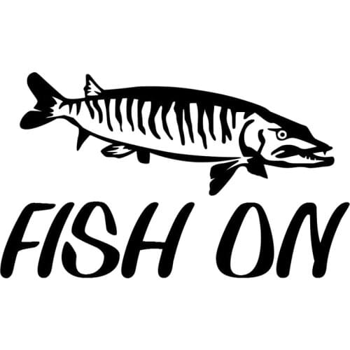 13.3cm*7.8cm Fish On Animal Fashion Vinyl Car Styling Decor Decals Stickers S4-0251