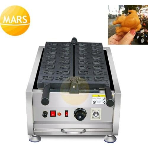 Commercial 16pc Chicken Shape Waffle Maker Non-stick Chicken Grill Waffle Baker Waffle Stick Maker Electric Waffle Pan Equipment