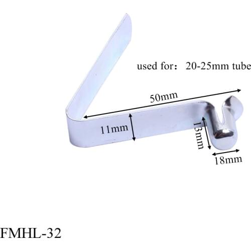 2pcs/bag Manufacture V shape flat metal tube pipe button clip steel clips for tent pole