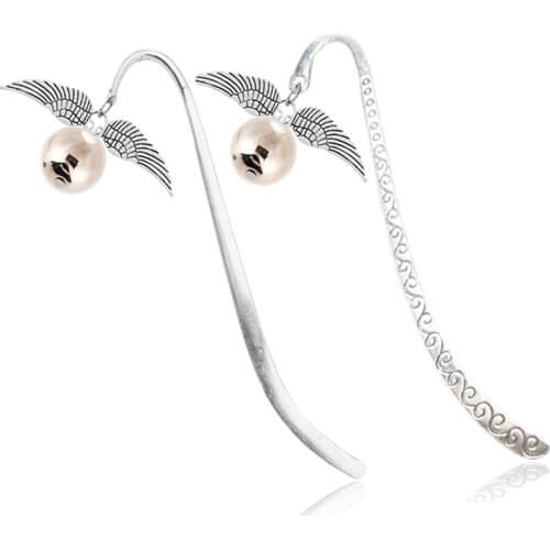 20 PCS Metal Bookmark Book Deathly Hallows Harry Notebook Bookmark Page Marker Magic Clip Marque Journal Pin