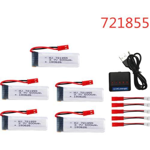 721855 Lipo Battery 3.7V 500mAh for Udi U815A U818A U819A L6052 L6036 V212 V222 H07 for H37 V929 V959 V930 V966 V977 X20 Battery