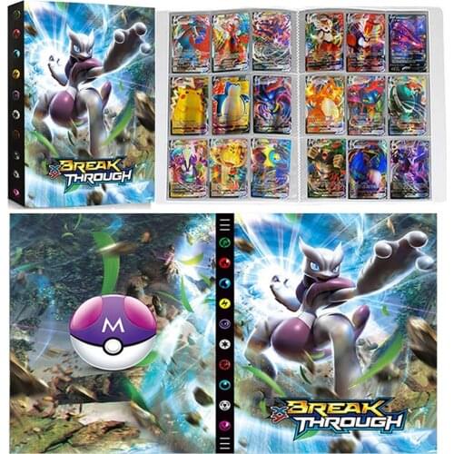 9 Pocket Pokemon Album 432 Card Book Map Pokémon Playing Game Card Collection Mewtwo Binder Holder Folder Loaded List Gift