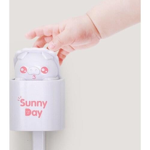 Household piggy decorative hook key chain wall-mounted adhesive hanger hat rack sundries storage accessories