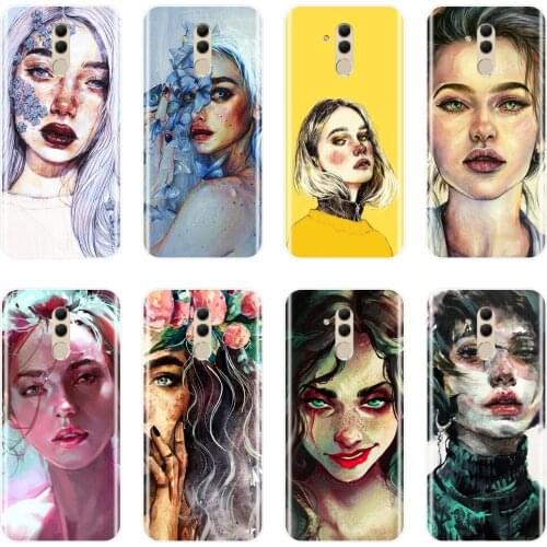 TPU Art Girl Yellow Aesthetic Back Cover For Huawei Mate 7 8 9 10 20 Lite Soft Phone Case Silicone For Huawei Mate 9 10 20 Pro
