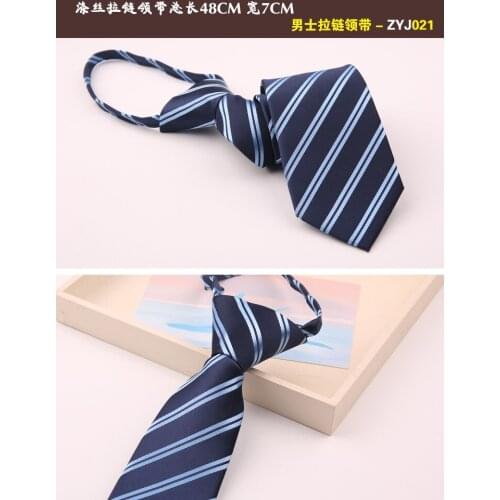 Formal suit business black blue wedding groom easy to pull lazy tie male 7CM go to work