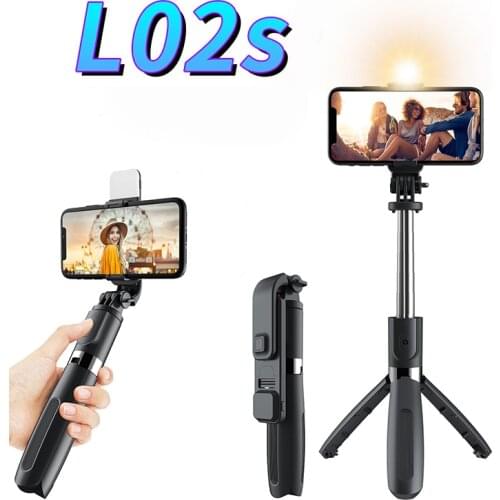 KAIQISJ Bluetooth selfie stick Extendable monopod With mobile phone beauty lamp mini tripod