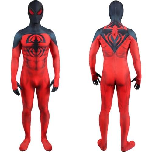 SCARLET Cosplay Costume Hallowen Costume Boys Men Superhero Zentai Disfraces Para Halloween Costume Removable Mask by Default