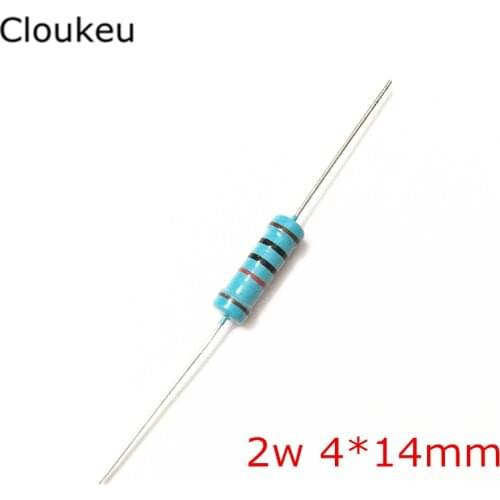 10Pcs 2W 1% 1K 10K Ohm Metal film 2.2/3.3/4.7/8.2/9.1/15/18/22/33/47/56/82/100/120/220/330/390/430/470/510/680/820/910K