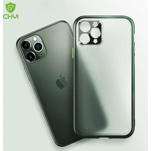 Metal camera protector case for iphone 11 back cover Ultra-thin Translucent logo frosted no fingerprint case and lens protection