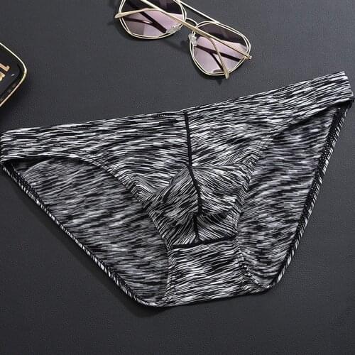Mens Sexy Comfortable Breathable Low-rise U-convex Briefs Underwear Underpants Briefs See Through Lingerie 2021 Summer Hot New
