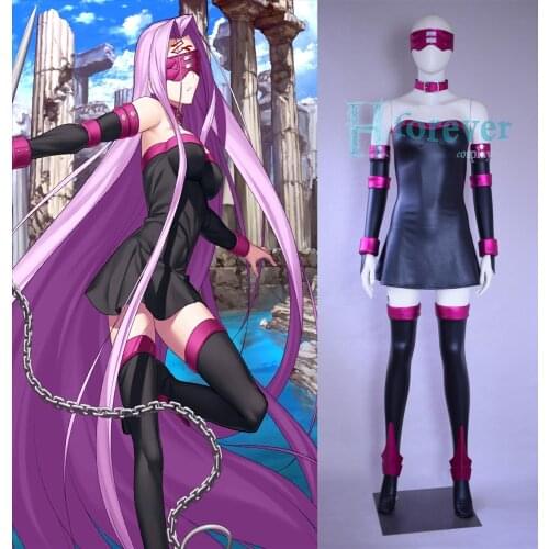 [Customized] Anime! Fate/Grand Order Medusa Leather Clothing Sexy Dress Uniforms Cosplay Costume Halloween Suit Free Shipping