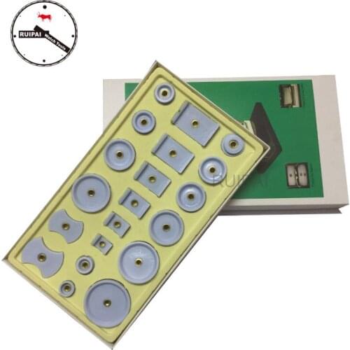 TD-6715 20pcs/set Double Screw Nylon Dies Kit,Watch Back and Watch Crystal Glass Press Tool for watchmakers
