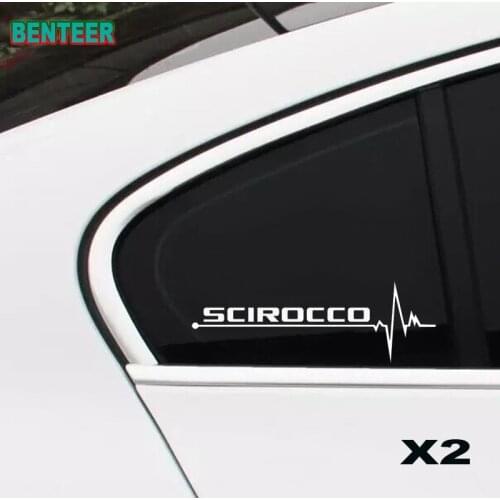 2pcs car windows sticker decals sticker for VW Volkswagen GTI R Scirocco