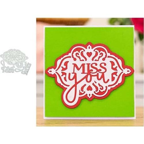 2021 New Arrival THANK you MISS you Words Metal Cutting Dies Stencil Craft Die Cut Mould Decor Template Scrapbooking Model Mold