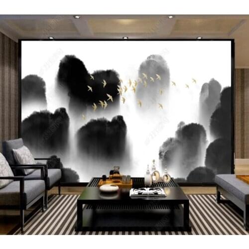 Papel de parede Abstract mountain peaks, sea of clouds 3d wallpaper mural,iving room tv wall bedroom wall papers home decor