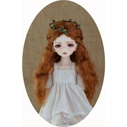BJD doll wig is suitable for 1/3 1/4 1/6 size Sennu middle parting instant noodle roll imitation mohair wig doll accessories