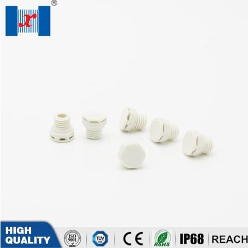 100 pcs/bag White M6*0.75 Nylon Waterproof Vent Valve Air Permeable Plastic Screw Vent Plug For LED Lighting