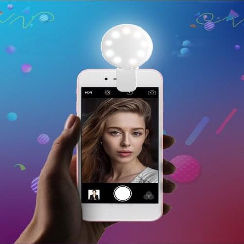 Hot Universal Selfie LED Ring Flash Light Portable Mobile Phone LEDS Beauty Lighting Night Darkness Selfie for Cell Phone Camera