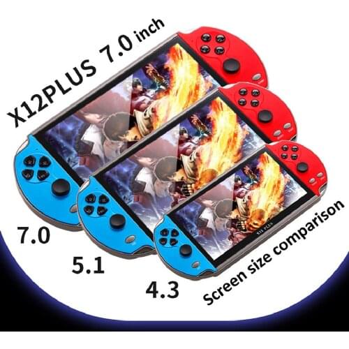 Portable Retro Video Game 7.1 Inch HD Screen Handheld Mp5 Music Video Game Controller Player Retro consola x12 plus game console