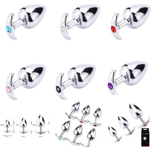 Sex Products 1PCS Stainless Steel Butt Plug Sex Toys for Couples Adult Game Gay Anal Beads Crystal Jewelry Butt Plug Stimulator