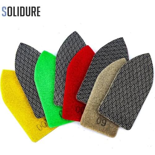 Arrow type hand polishing sheet grinding ceramic tile diamond abrasive pads for stone,glass and steel