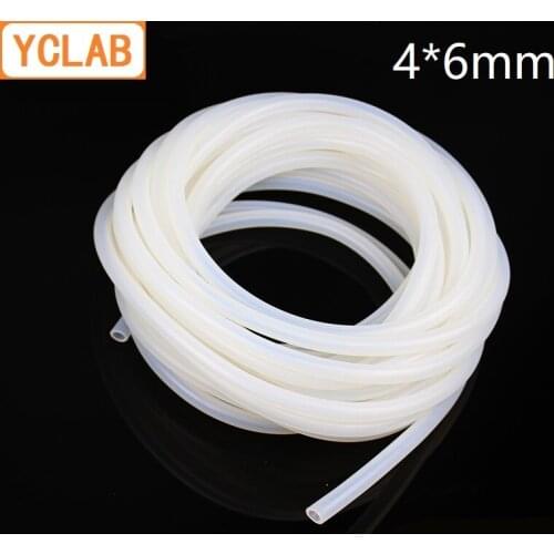 YCLAB 4*6mm Silicone Tube Silica Gel Hose Flexible Rubber Water Pipe