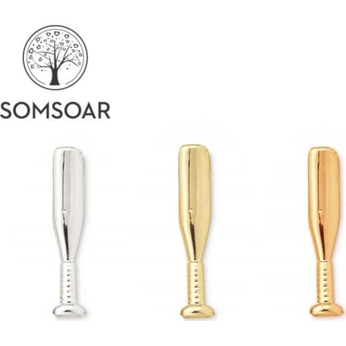 Somsoar Jewelry Baseball Bat Slide Charms fit on 10mm Stainless Steel mesh bracelet Leather Wrap Bracelets 10pcs/lot Wholesale
