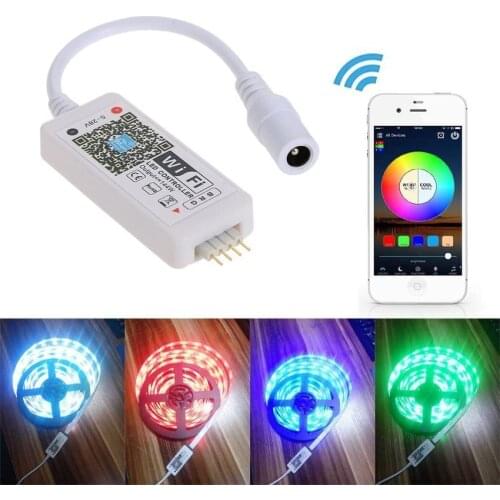 LED Wifi Controller, RGB Led Light Strip Voice Control From Alexa & Google Home, WIFI Wireless Smart Led Switch Panel Controller