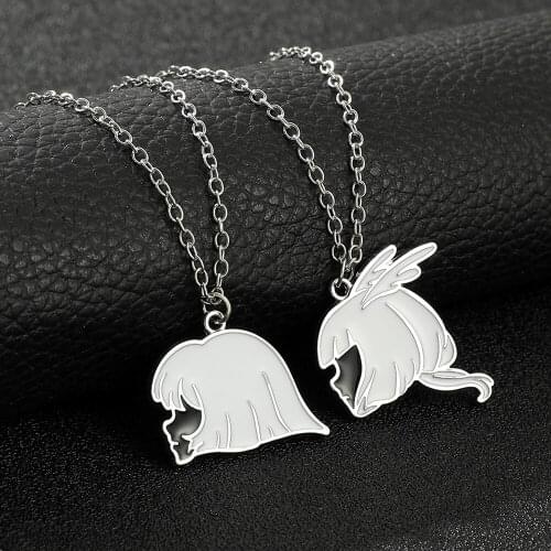 The Same Npc Character Necklace sky Short Hair Girl Enamel Pendant In The Game Jewelry Gifts For Girls
