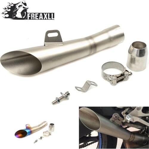 35MM-51MM Universal Motorcycle Exhaust Pipe Escape Scooter Muffler With DB Killer For Honda For Kawasaki ER-6F ER-6N Z 300 ABS