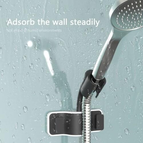 Stable 360 Rotation Universal Adjustable Hand Shower Hold Suction Cup Holder With Hook Shower Rail Head Holder Bathroom Bracket