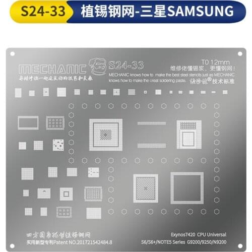 Mechanic Universal BGA Reballing Stencil for Samsung S6 S6+ Note5 G9200 G9250 N9200 Exynos 7420 CPU Power WIFI Audio IC Chip