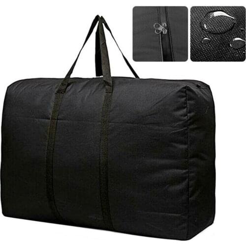 Waterproof Zipper Organize Storage Bags Luggage Bags Large Moving Tool Bag Extra Container Dormitory Packing Shopping Oxford