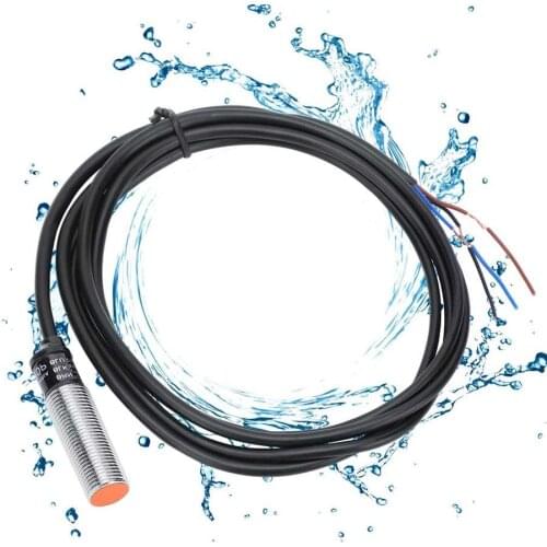 Waterproof Proximity Switch 3-Wire NPN NO Sensor PR12-2DP DC12-24V 50/60Hz 200mA