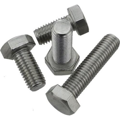 1pcs M10 304 stainless steel Reverse tooth hex screw Left-handed outer hexagon bolt 20mm-50mm Length