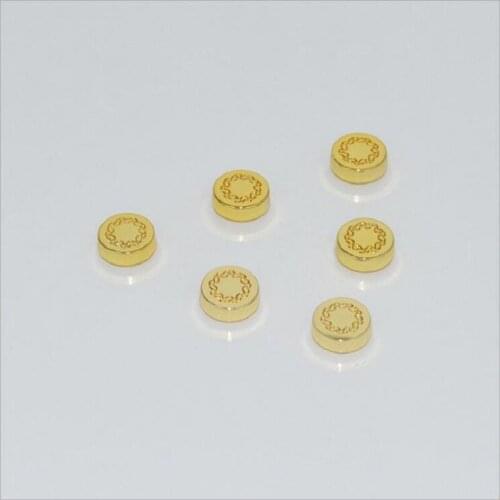 50pcs/lot)Luggage hardware accessories high-end womens bags alloy nails 10mm round printing engraving pattern rivets
