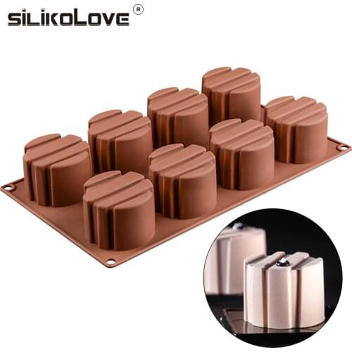 SILIKOLOVE Forma De Chocolate Silicone Mold Chocolate Mould 3d Cake Decorating Tools Stripe Personality Shape Dessert Bakeware