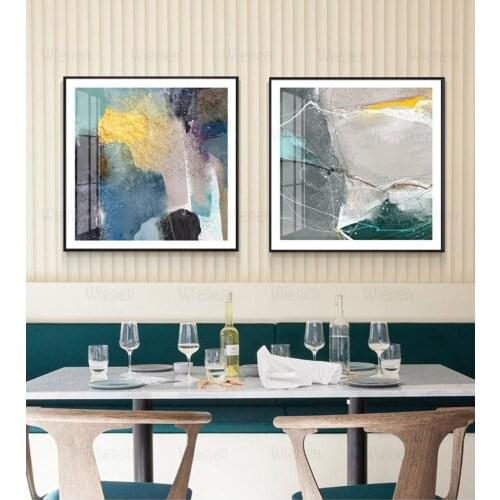 Abstract Marble Canvas Paintings On The Wall Light Blue Purple Poster Nordic Wall Art Modular Pictures for Home Room Decor