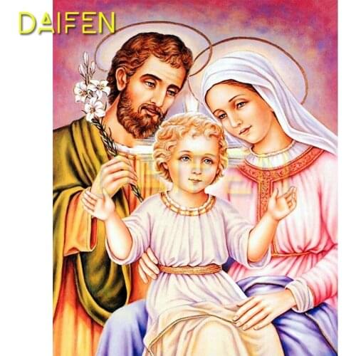 Full Square Diamond embroidery Virgin Mary Jesus Full Round Diamond mosaic Virgin Mary Jesus DIY3D Diamond painting Cross stitch
