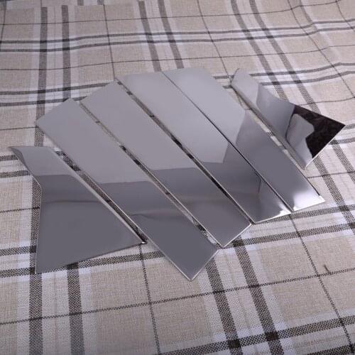 Beler Accessories Car Styling Chrome Door Window Pillar Post Accent Trim Cover Molding Sticker Fit For Honda Civic 2016-2018