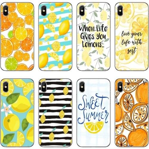 Summer Fruit Lemon Transparent Phone Case For iPhone 12 11 Pro Max Mini XS Max XR X 8 7 Plus 6 6S Plus 5 5S SE 2020