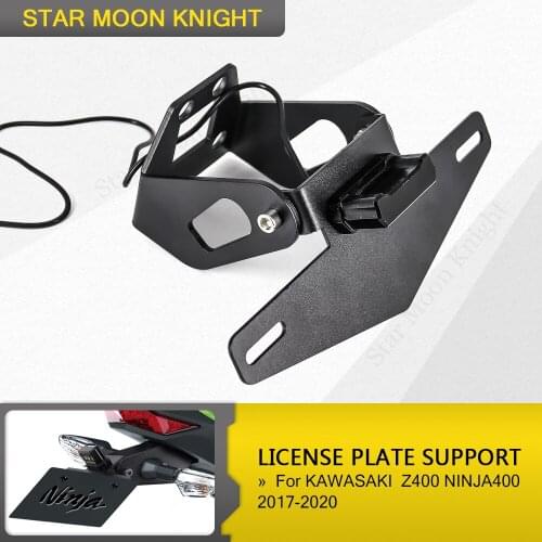 Motorcycle License Plate Holder Bracket Frame Tail Tidy Fender Eliminator For Kawasaki Ninja 400 Ninja400 Z400 2017 2018 2019 20