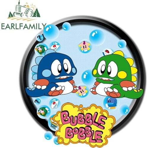 EARLFAMILY 13cm x 12.3cm for Bubble Bobble Car Accessoires Stickers Funny Graffiti Decals Refrigerator Bumper Waterproof Decor