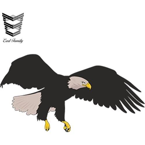 EARLFAMILY 13cm x 6.8cm Car Styling Eagle United States Car Sticker Military Aviation Truck Skateboard Waterproof Accessories