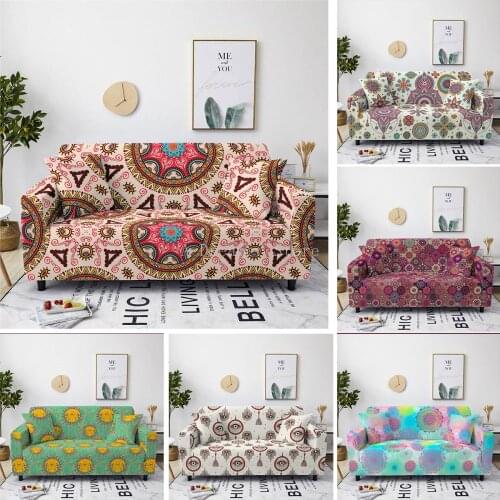Mandala Plaid Elastic Sofa Cover For Living Room Modern Furniture Sofa Armchair Cover All Corners Stretch Bohemia Couch Cover