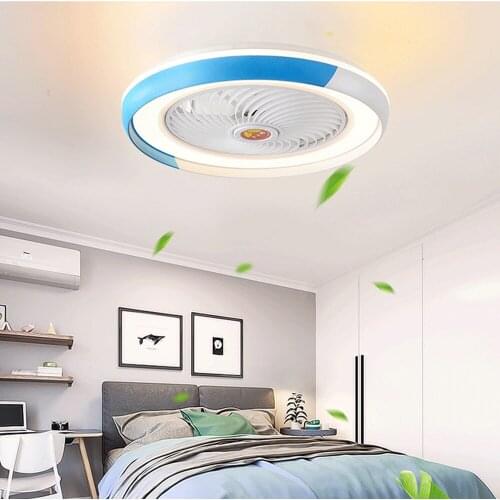 European creative design 50cm remote control fan Bluetooth lamp intelligent ceiling fan modern lamp bedroom decorative lamp
